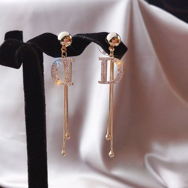 hanging chanel earrings