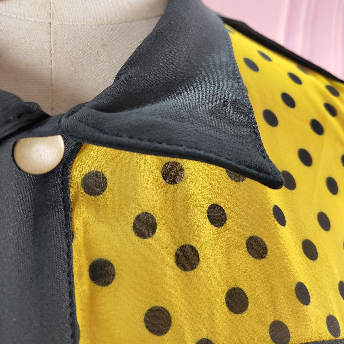 Autumn Dress Turn-down Collar Long Sleeve Dot Printing Shirt